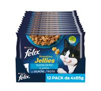 FELIX Sensations Jellies con trota con salmone in una gelatina con spinaci