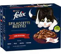 Felix Sfilaccetti Rustici Cat Busta Multipack 12x80G MIX CARNE