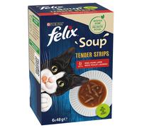 Felix Soup Tender Stripes selezione carnosa 6 x 48 g