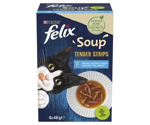 Felix Soup Tender Stripes selezione di pesce 6 x 48 g