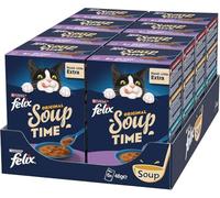 FELIX Soup Time Original Cibo Umido per Gatti Adulti, 48 Bustine da 48g