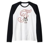 Felix The Cat Americana Script Logo Maglia con Maniche Raglan
