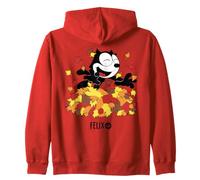 Felix The Cat Fall Leaf Pile Fun Felpa con Cappuccio