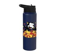 Felix The Cat Fall Leaf Pile Fun Stainless Steel Insulated Water Bottle