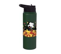 Felix The Cat Fall Leaf Pile Fun Stainless Steel Insulated Water Bottle