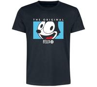 Felix the Cat Felix - The Original Uomo T-Shirt Nero 100% Cotone Regular