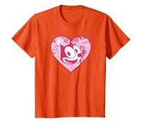 Felix The Cat Heart Comic Fill Maglietta, Bambini, Arancio, 12 Anni