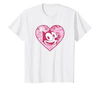 Felix The Cat Heart Comic Fill Maglietta, Bambini, Bianco, 6 Anni