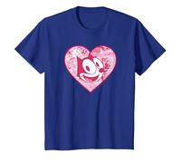 Felix The Cat Heart Comic Fill Maglietta, Bambini, Blu Reale, 8 Anni