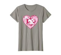 Felix The Cat Heart Comic Fill Maglietta, Donna, Ardesia, XL