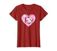 Felix The Cat Heart Comic Fill Maglietta, Donna, Mirtillo Rosso, L