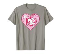 Felix The Cat Heart Comic Fill Maglietta, Uomo, Ardesia, M