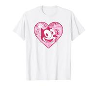 Felix The Cat Heart Comic Fill Maglietta, Uomo, Bianco, M