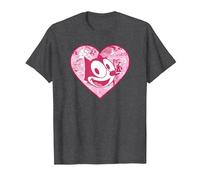 Felix The Cat Heart Comic Fill Maglietta, Uomo, Grigio Scuro, M