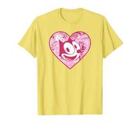 Felix The Cat Heart Comic Fill Maglietta, Uomo, Limone, XXL