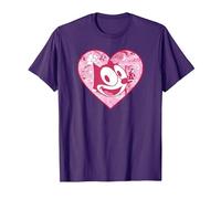Felix The Cat Heart Comic Fill Maglietta, Uomo, Viola, 3XL