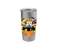 Felix The Cat Jack-O’-Lantern Halloween Bicchiere termico in acciaio inox doppia parete