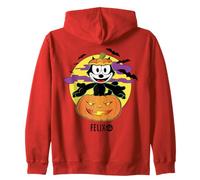 Felix The Cat Jack-O’-Lantern Halloween Felpa con Cappuccio