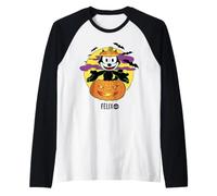 Felix The Cat Jack-O’-Lantern Halloween Maglia con Maniche Raglan