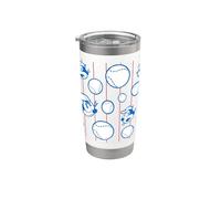 Felix The Cat Pinstripe Baseball All Over Print Bicchiere termico in acciaio inox doppia parete