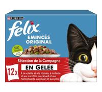 Felix Tritate in Gelatina Pollame-Verdure - 12x85g Tutte le Dimensioni