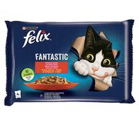 FELIX Wiejskie Smaki in gelatina con manzo e pollo 4x85g