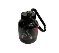 FELIXUS - Porta Proteine in Polvere - Contenitore per 60 Grammi di Proteine e Integratori - Barattolo Compatto e Leggero con Doppio Sistema di Riempimento - Portatile con Moschettone