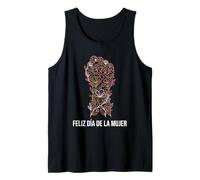 Feliz Día de la Mujer Design Puño Floral de Fuerza Canotta