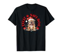Feliz Navi-Cane con Bulldog Inglese Festivo Maglietta