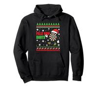 Feliz Navi Darts Christmas Dartboard Funny Brutto Natale Felpa con Cappuccio