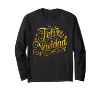 Feliz Navidad Buon Natale Espanol Elegante Maglia a Manica