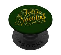 Feliz Navidad Buon Natale Espanol Elegante PopSockets PopGrip Adesivo