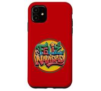 Feliz Navidad Buon Natale Espanol Graffiti Custodia per iPhone 11