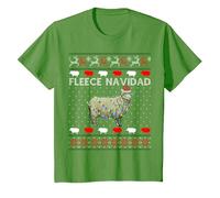 Feliz Navidad - Maglione Divertente con Pecore di Natale Maglietta, Bambini, Erba, 10 Anni