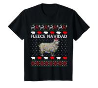 Feliz Navidad - Maglione Divertente con Pecore di Natale Maglietta, Bambini, Nero, 4 Anni