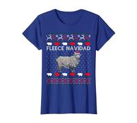 Feliz Navidad - Maglione Divertente con Pecore di Natale Maglietta, Donna, Blu Reale, M
