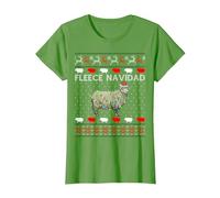Feliz Navidad - Maglione Divertente con Pecore di Natale Maglietta, Donna, Erba, M