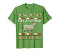 Feliz Navidad - Maglione Divertente con Pecore di Natale Maglietta, Uomo, Erba, XL