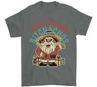 Feliz Navidad Spagnolo Messicano Merry Christmas Maglietta Uomo 100% Cotone