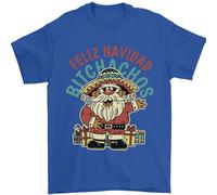 Feliz Navidad Spagnolo Messicano Merry Christmas Maglietta Uomo 100% Cotone