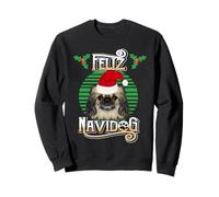 Feliz Navidog Cappello da Babbo Natale con Cane pechinese Felpa