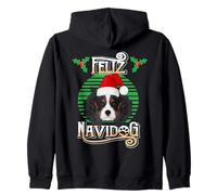 Feliz Navidog Cavalier Dog Holiday Merry Christmas Graphic Felpa con Cappuccio