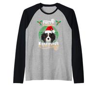 Feliz Navidog Cavalier Dog Holiday Merry Christmas Graphic Maglia con Maniche Raglan