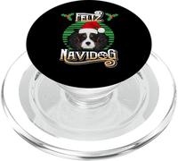 Feliz Navidog Cavalier Dog Holiday Merry Christmas Graphic PopSockets PopGrip per MagSafe
