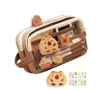 Fellflying astuccio - Astuccio trasparente con grande capacità e design estetico, organizer per cancellare, righelli, materiali di scrittura per bambini, ragazze