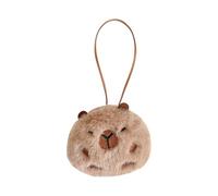 Fellflying Ciondolo per telefono e borsa Capibara - Decorazione con ciondolo chiave per zaino | Simpatico ciondolo a forma di animale Capybara, bambola in peluche, portachiavi