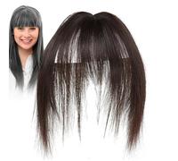 Fellflying Clip per frangia di veri capelli umani, clip per frangia nelle estensioni dei capelli - Fermaglio per capelli con frangia ciuffo - Frangia d'aria finta, frangia finta per capelli,