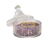 Fellflying Contenitore per polvere per il corpo, 800 ml, per le spugne per il trucco, con coperchio, per il bagno, per la cura della pelle Vanity