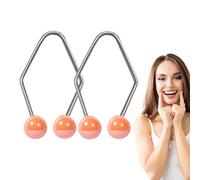 Fellflying Esercitatore del sorriso | Smile Trainer compatto in acciaio inossidabile, comodo da indossare,Strumento di bellezza per il sollevamento delle guance per lavorare, dormire, leggere,