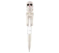 Fellflying Penna di Halloween con luce, penna da boxe scheletro - Penna da boxe scheletro giocattolo con luce LED - Prendere appunti Penne a con impugnatura ergonomica decorative per sala studio, aula